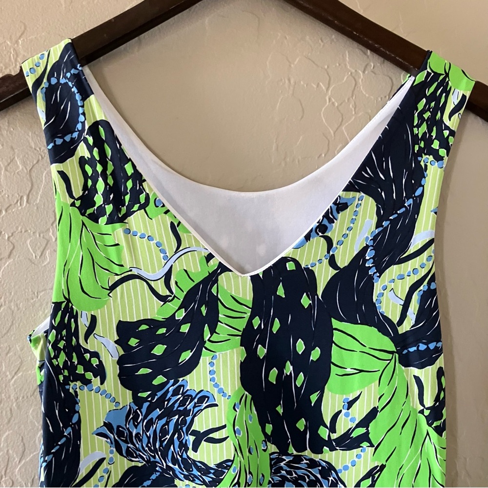 Melly M Green and Blue Patterned Mini Dress - Picture 8 of 8